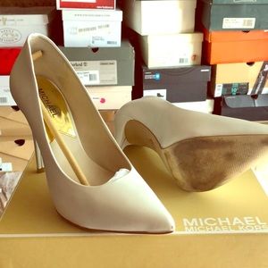 Michael Kors White Joselle Pumps